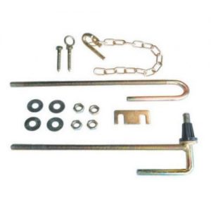 400mm Field Gate Hinges Set w/ Field Gate Screw Fastener Gold Zn
