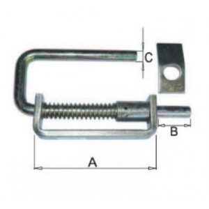 Universal Slam Latch 14mm (With Striker) Blue Zn