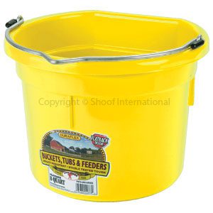 Feed Bucket Flat Back 8L Yellow