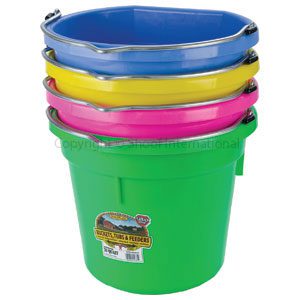Feed Bucket Flat Back 19L Lime Green