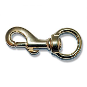 Round Eye Swivel Hook - Brass Snap 25mm