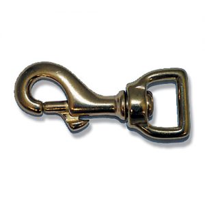 Flat Swivel Eye Snaphook - Brass 19mm