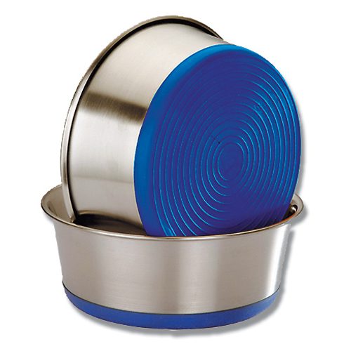 Dog Bowl Stainless Steel Non Skid (Blue Base) – 1.8 Litre
