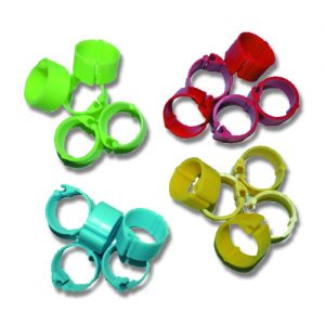 Poultry Leg Rings 15mm- Yellow (24)