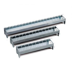 Galvanised Feeding Trough Chickens - 100cm