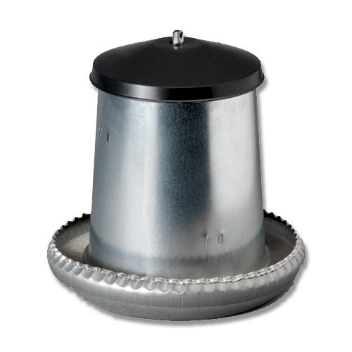 Supreme Galvanised Poultry Feeder with Cover – 18kg