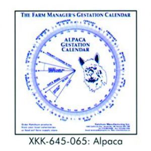 Gestation Calendar - Alpaca