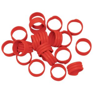 Poultry Leg Bands Plastic 16mm Red 20 pk