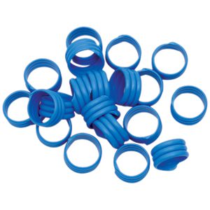 Poultry Leg Bands Plastic 16mm Blue 20 p