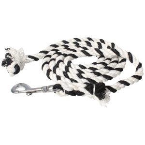 Lead Cotton Rope Black/White