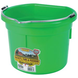 Feed Bucket Flat Back 8L Lime Green