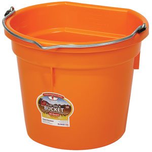 Feed Bucket Flat Back 19L Orange
