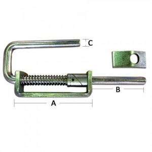 Universal Slam Latch 14mm/100mm Pin (With Striker) Blue Zinc