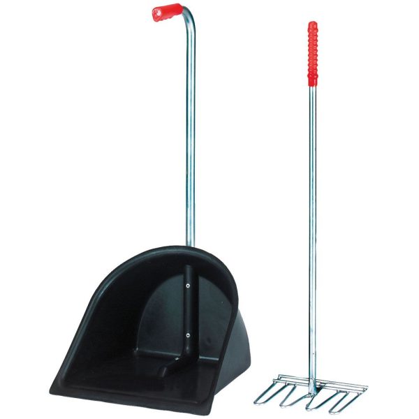 Dung Scoop & Rake Kerbl 75cm Black Set