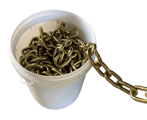 12mm Higher Tensile Commercial Chain, Medium Link, Zinc Coated (17m/bucket)