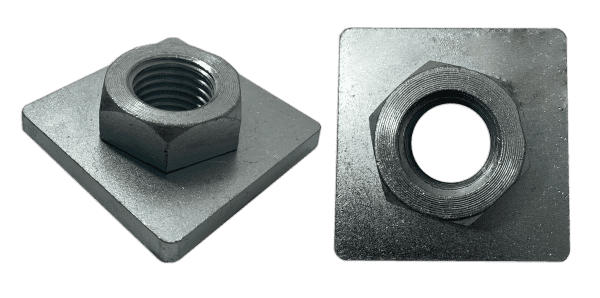 Adj Weld On Stump Plate M24 90 x 90mm