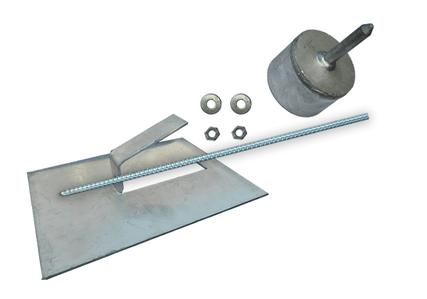 50NB Spike End Fitting Kit with rod stay for timber strainer post