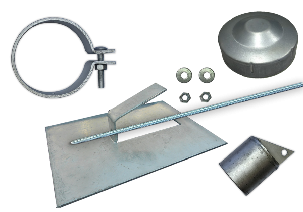 100NB x 50NB Fitting Kit with cable for steel strainer post