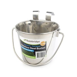 Stainless Steel Bucket - Flat Sided (1.15 Litre)