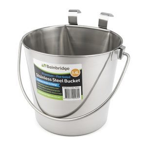 Stainless Steel Bucket - Flat Sided (3.4 Litre)
