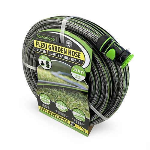 Flexi Garden Hose with Fittings – 12mm x 20m