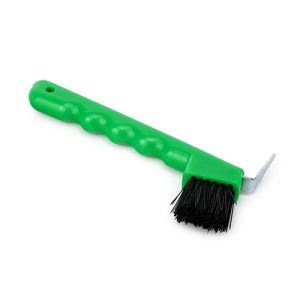 Hoof Pick  With Brush - Green