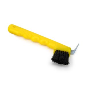 Hoof Pick With Brush - Yellow