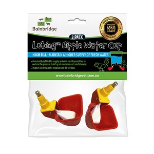 Nipple Water Cup - Lubing - High Fill - 2 Pack (Display Pack w Hang Card)