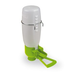 Plastic Bottle Cage Drinker for Birds with Perch - 0.5 litre