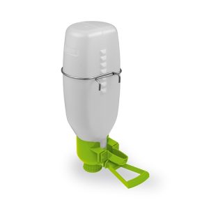 Plastic Bottle Cage Drinker for Birds with Perch - 1 litre