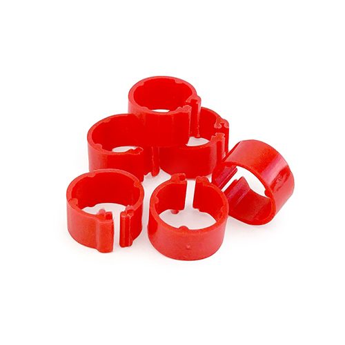 Poultry Leg Rings 8mm – Red (24)