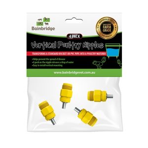 Poultry Dropper Nipple - 4 Pack (Display Pack with Hang Card)