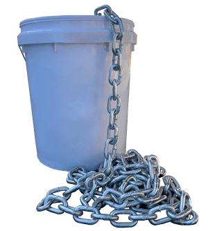10mm Commercial Chain, Medium Link, Hot Dipped (24.25m/bucket)