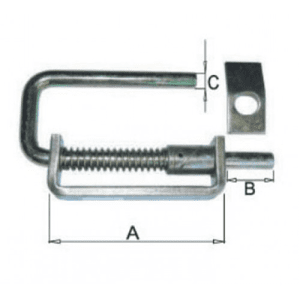 Universal Slam Latch 10mm (With Striker) Blue Zn