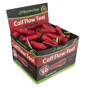 Bainbridge Calf Flow Teat - Threaded Red (box of 50)