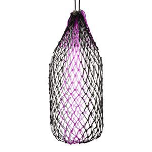 Hay Net Slow Feeder - 100cm - 5cm - Black/Pink