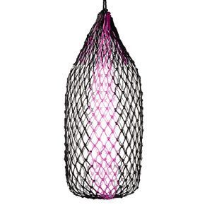 Hay Net Slow Feeder - 112cm - 5cm - Black/Pink