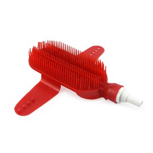 Washer Groomer Curry Comb - Red