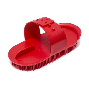 Plastic Massage Curry Comb - Junior - Red