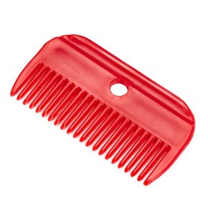Plastic Mane Comb (9.5cm) - Red