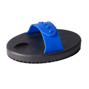 Rubber Curry Comb - Large - Blue
