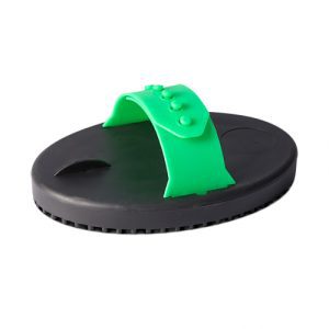 Rubber Curry Comb - Large - Green