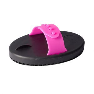 Rubber Curry Comb - Large - Hot Pink