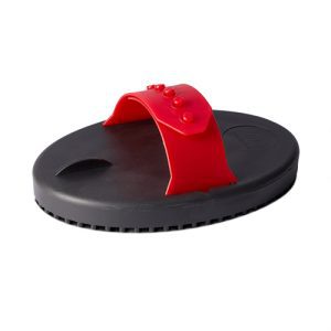 Rubber Curry Comb - Large - Red