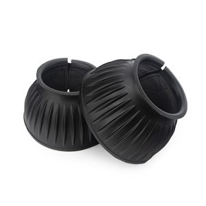 Ribbed Bell Boots Velco SM Black - Pair
