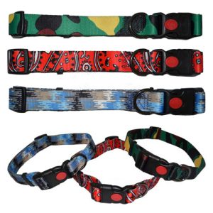 Dog Collar Printed Nylon 38-65cm