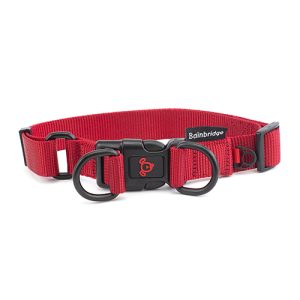 Nylon Double Ring Dog Collar Premium - Large Red