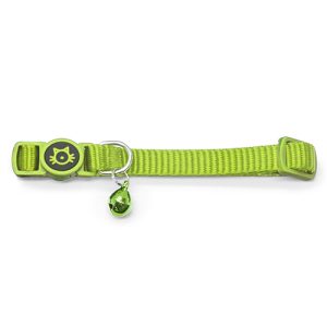 Nylon Cat Collar with Safety Buckle Green