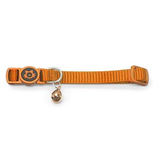 Nylon Cat Collar with Safety Buckle Orange