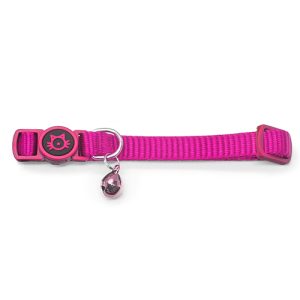 Nylon Cat Collar with Safety Buckle Pink